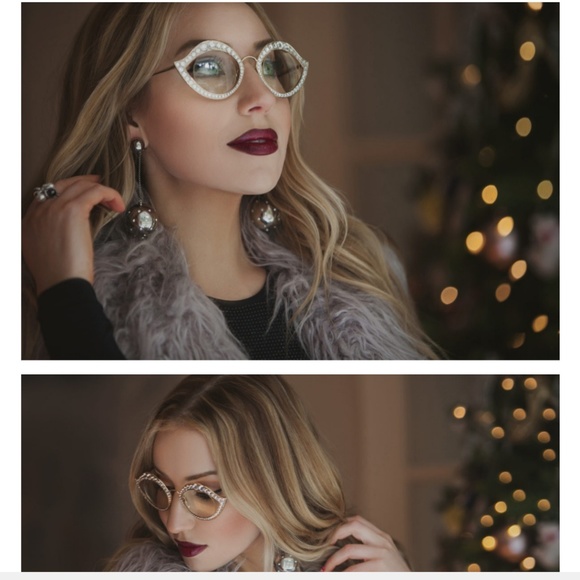 🍒NIB🍒 GUCCI RUNWAY SUNGLASSES SWAROVSKI CRYSTAL - Picture 3 of 8